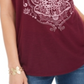Camiseta feminina com estampa de lótus estilo &amp; co, roxa, tamanho pequeno e pequeno