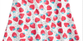 Túnica de algodão com estampa de morango para bebê First Impressions, branca, tamanho 3-6 meses