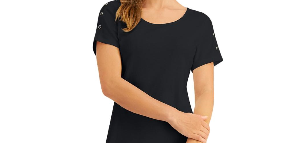 Vestido preto feminino Karen Scott Fitness Workout, tamanho XL