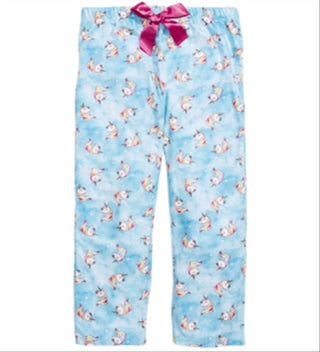 Calça de pijama estampada de unicórnio Max &amp; Olivia Little &amp; Big Girl's, azul, tamanho M
