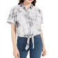 Camisa Tie Dye Tie Hem Ultra Flirt Junior Azul Tamanho G