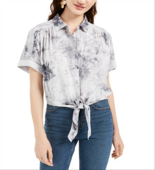 Camisa Tie Dye Tie Hem Ultra Flirt Junior Azul Tamanho G