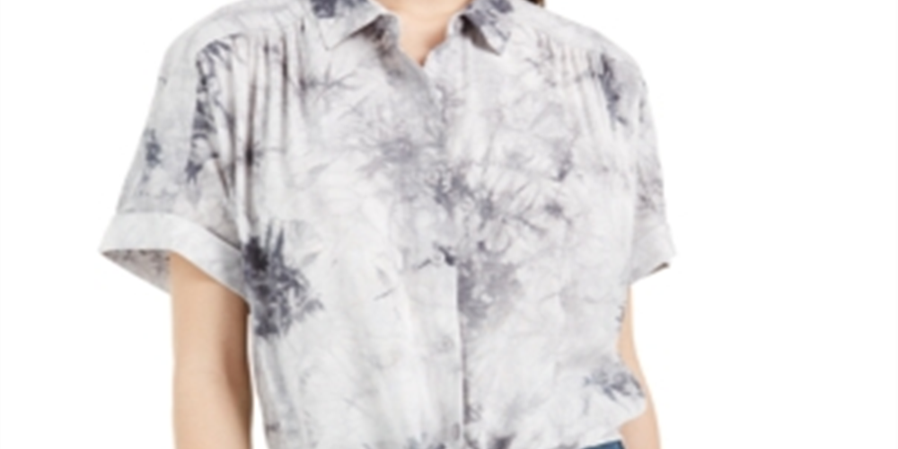 Camisa Tie Dye Tie Hem Ultra Flirt Junior Azul Tamanho G