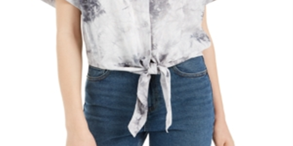 Camisa Tie Dye Tie Hem Ultra Flirt Junior Azul Tamanho G