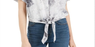 Camisa Tie Dye Tie Hem Ultra Flirt Junior Azul Tamanho G