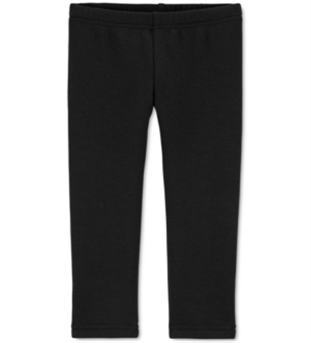 Legging Carter's Baby Girl Fleece Preta Tamanho 3M