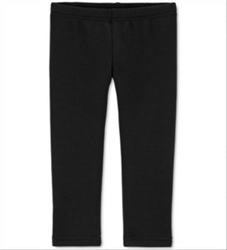 Legging Carter's Baby Girl Fleece Preta Tamanho 3M
