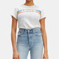 Camiseta feminina Levi's de manga curta e gola redonda, branca, tamanho grande