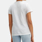 Camiseta feminina Levi's de manga curta e gola redonda, branca, tamanho grande