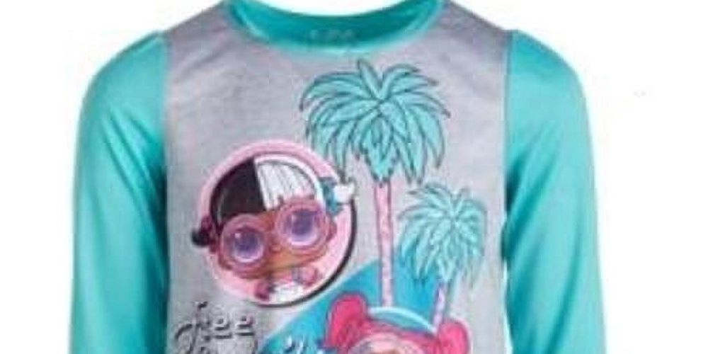 Conjunto de camisola e máscara de dormir Lol Surprise Ame Little &amp; Big Girl, 2 peças, azul, tamanho 10