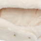 First Impressions Chapéu de pompom de pele sintética para meninos e meninas, tamanho branco, 6 a 12