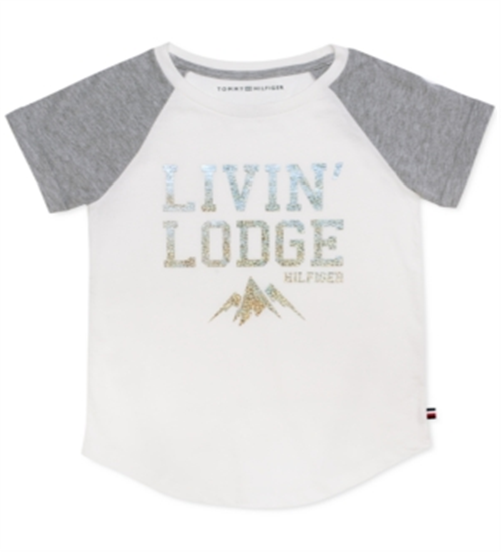 Camiseta Tommy Hilfiger Big Girl's Cotton Branca Tamanho M