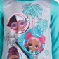 Conjunto de camisola e máscara de dormir Lol Surprise 2 peças Ame Little &amp; Big Girl, tamanho 8, azul