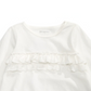 Camiseta de algodão com babados First Impressions para bebê menina, branca, tamanho 3-6 meses