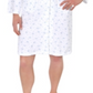 Robe curto com estampa floral feminino Miss Elaine, branco, tamanho médio
