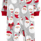 Carter's Kid's Print Santa Fleece Footie Cinza Tamanho RECÉM-NASCIDO
