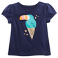 Camiseta infantil com estampa gráfica para meninas Epic Threads, azul, tamanho 4T