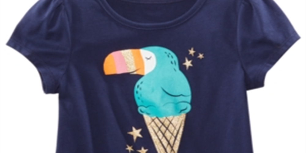 Camiseta infantil com estampa gráfica para meninas Epic Threads, azul, tamanho 4T
