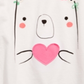 Camiseta de algodão com estampa de urso First Impressions para bebê menina, branca, tamanho 3-6 meses
