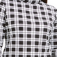 Karen Scott Blusa feminina xadrez gola alta preta e branca tamanho GG