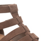 Sandálias de couro American Rag Sonia Gladiator - Camurça cinza taupe, tamanho 6,5