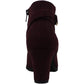 Botas sociais femininas Charter Club Pixxy de camurça sintética, tamanho 6M, vinho