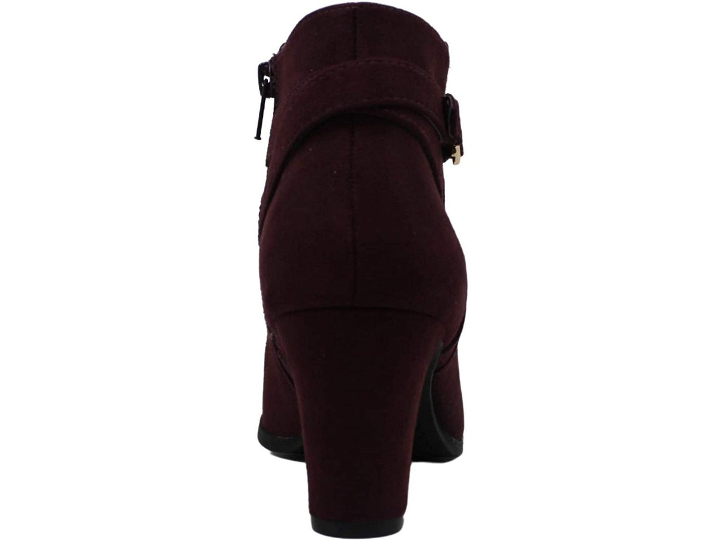 Botas sociais femininas Charter Club Pixxy de camurça sintética, tamanho 6M, vinho
