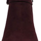 Botas sociais femininas Charter Club Pixxy de camurça sintética, tamanho 6M, vinho