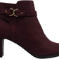 Botas sociais femininas Charter Club Pixxy de camurça sintética, tamanho 6M, vinho