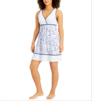 Camisola de dormir feminina Charter Club azul, tamanho médio