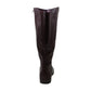 Botas femininas Kindell de couro com bico fechado e cano médio para clima frio, estilo vinho tinto, tamanho 6