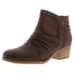 Botas femininas Baretraps Bethany com bico amendoado e tornozelo marrom, tamanho 6