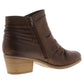 Botas femininas Baretraps Bethany com bico amendoado e tornozelo marrom, tamanho 6