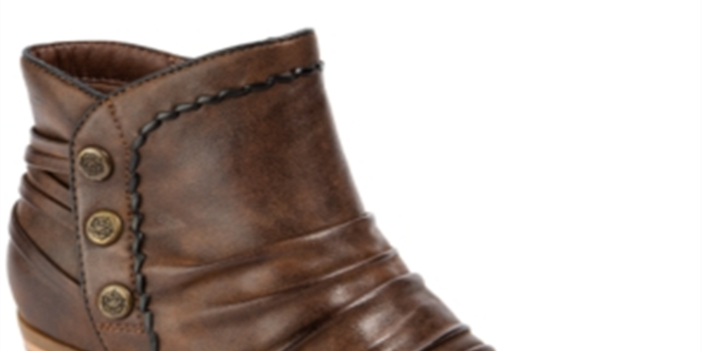Botas femininas Baretraps Bethany com bico amendoado e tornozelo marrom, tamanho 6