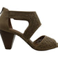 Sandálias femininas de salto perfurado de camurça sintética Hortensia da Style &amp; Co, marrom, tamanho 6,5
