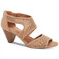 Sandálias femininas de salto perfurado de camurça sintética Hortensia da Style &amp; Co, marrom, tamanho 6,5