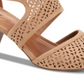 Sandálias femininas de salto perfurado de camurça sintética Hortensia da Style &amp; Co, marrom, tamanho 6,5