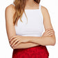 Camiseta feminina Free People Set Up branca tamanho médio