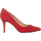 INC International Concepts Zitah Suede Feminino Bico Fino, Lava Vermelha, Tamanho 6