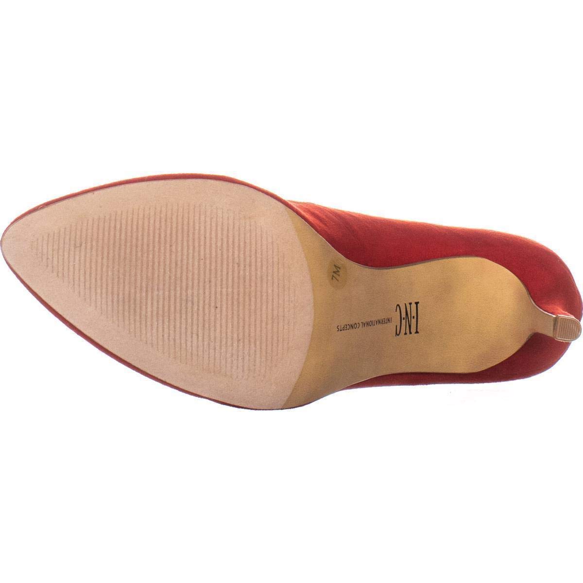 INC International Concepts Zitah Suede Feminino Bico Fino, Lava Vermelha, Tamanho 6