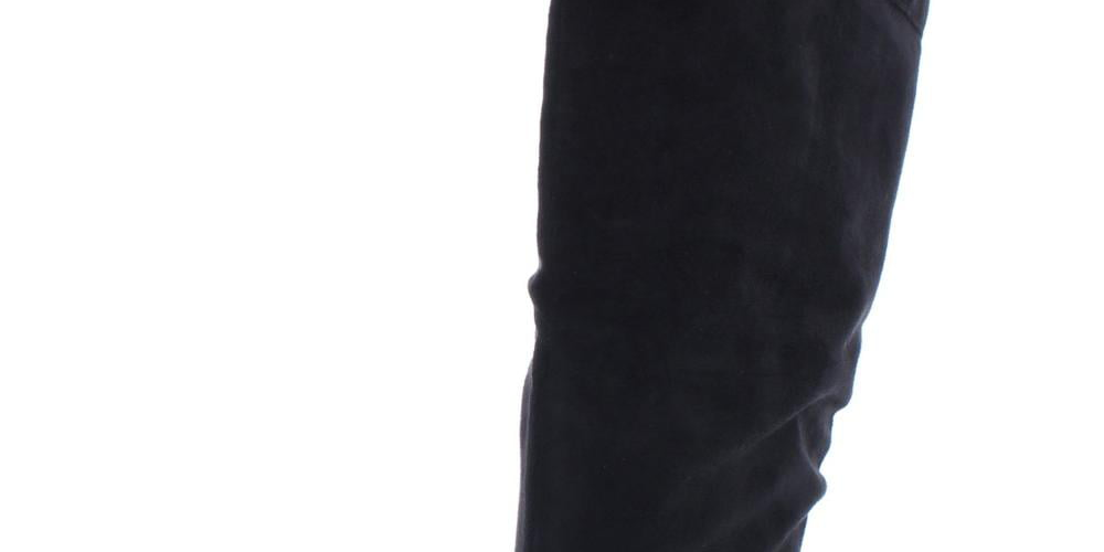 Botas de montaria femininas American Rag Adarra Wide Calf pretas tamanho 6,5 M