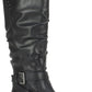 Botas de cano largo femininas White Mountain Shoes "LIONA" pretas, tamanho 6