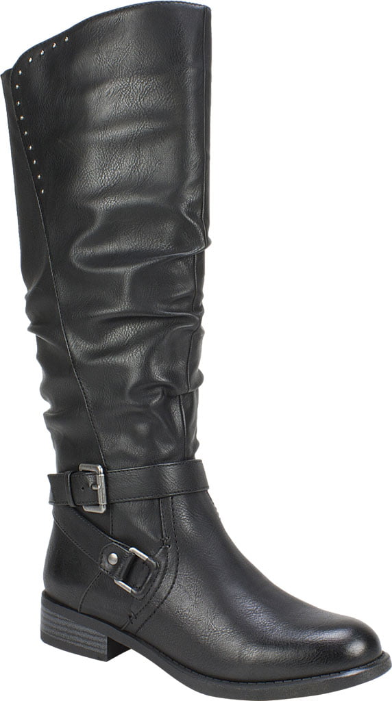 Botas de cano largo femininas White Mountain Shoes "LIONA" pretas, tamanho 6