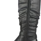 Botas de cano largo femininas White Mountain Shoes "LIONA" pretas, tamanho 6