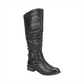 Botas de cano largo femininas White Mountain Shoes "LIONA" pretas, tamanho 6