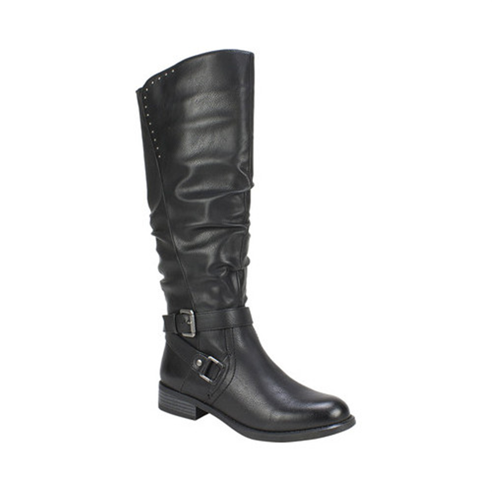Botas de cano largo femininas White Mountain Shoes "LIONA" pretas, tamanho 6