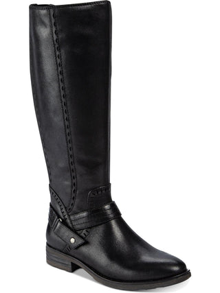 Botas de montaria Baretraps Abram WC de couro sintético, largas, pretas, tamanho 6,5