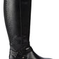 Botas de montaria Baretraps Abram WC de couro sintético, largas, pretas, tamanho 6,5