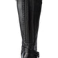 Botas de montaria Baretraps Abram WC de couro sintético, largas, pretas, tamanho 6,5