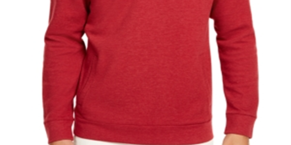 Tommy Bahama Masculino Suéter com zíper de um quarto Vermelho Tamanho X-G